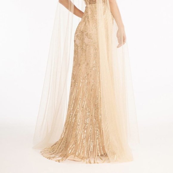 NEW LONG OFF THE SHOULDER SLEEVELESS SHEATH GOWN EMBROIDERED WITH GLITTER GL3047 - Picture 13 of 13